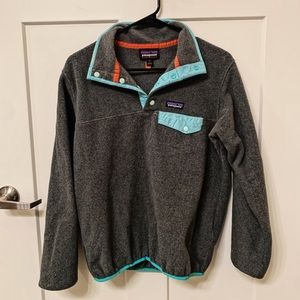 Grey/Light Blue Patagonia Synchilla Pullover